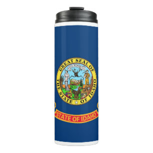 Garrafa Térmica Tumbler térmico com bandeira de Idaho, EUA