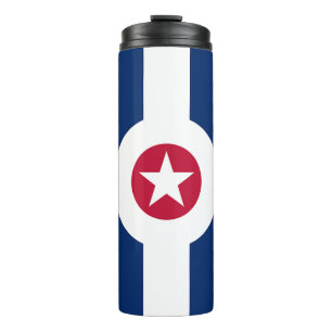 Garrafa Térmica Tumbler térmico com bandeira de Indianápolis, EUA