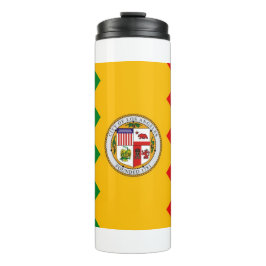 Garrafa Térmica Tumbler térmico com bandeira de Los Angeles, EUA