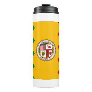 Garrafa Térmica Tumbler térmico com bandeira de Los Angeles, EUA