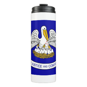 Garrafa Térmica Tumbler térmico com bandeira de Louisiana, EUA
