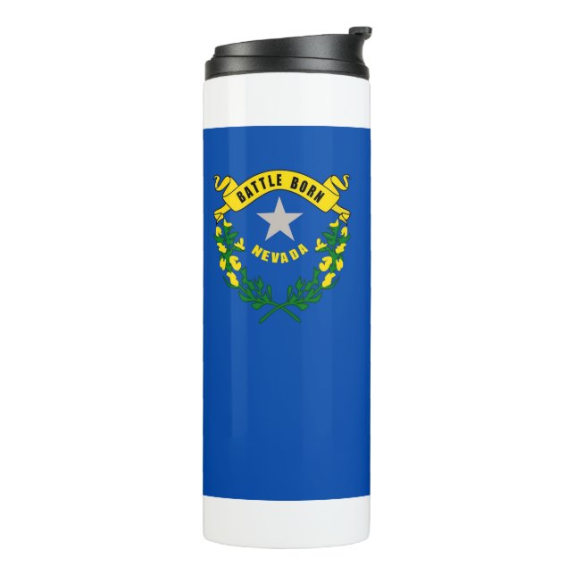 Garrafa Térmica Tumbler térmico com bandeira de Nevada, EUA (Giro à esquerda)