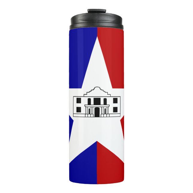 Garrafa Térmica Tumbler térmico com bandeira de San Antonio (Frente)