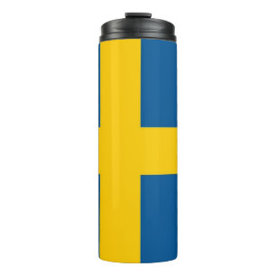 Garrafa Térmica Tumbler térmico com bandeira de Suecia