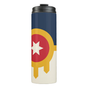 Garrafa Térmica Tumbler térmico com bandeira de Tulsa, Oklahoma