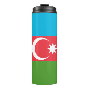 Garrafa Térmica Tumbler térmico com bandeira do Azerbaijão