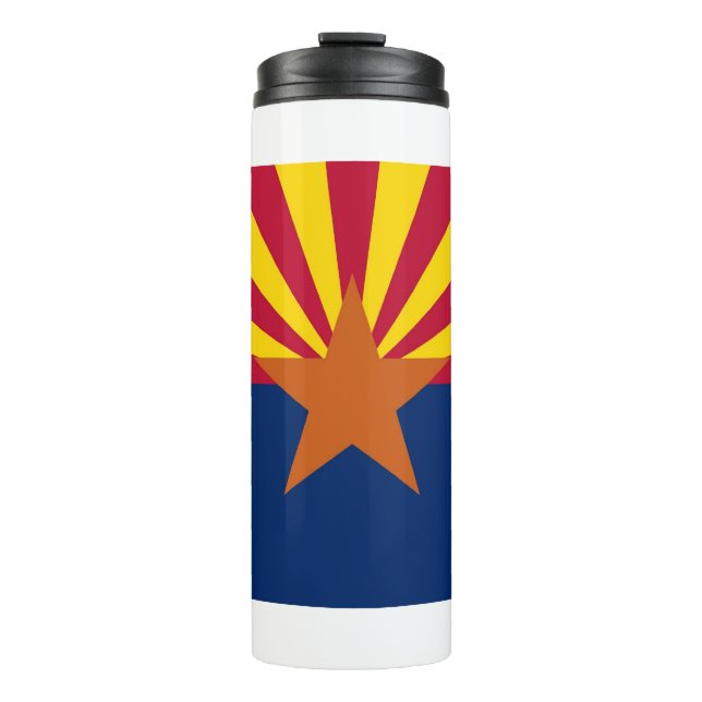 Garrafa Térmica Tumbler térmico com bandeira do Estado da Arizona, (Frente)