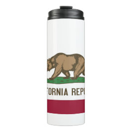 Garrafa Térmica Tumbler térmico com bandeira do Estado da Califórn