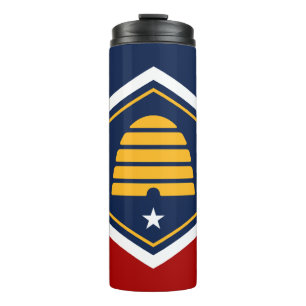 Garrafa Térmica Tumbler Térmico com bandeira do Estado de Utah, EU