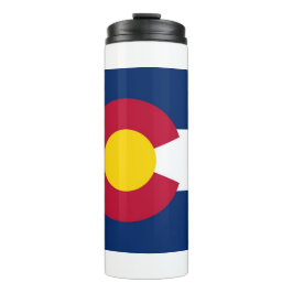 Garrafa Térmica Tumbler térmico com bandeira do Estado do Colorado
