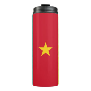 Garrafa Térmica Tumbler térmico com bandeira dos Camarões