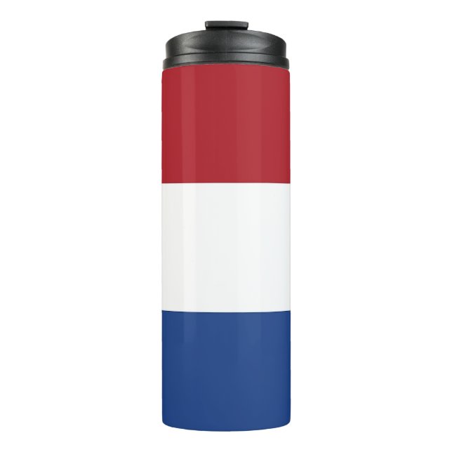 Garrafa Térmica Tumbler térmico com bandeira dos Países Baixos (Frente)