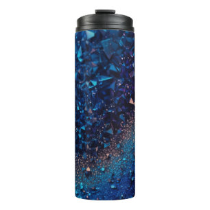 Garrafa Térmica Tumbler térmico com brilho azul do marinho 12oz