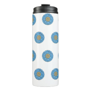 Garrafa Térmica Tumbler Térmico com desenho de mandala feito à mão
