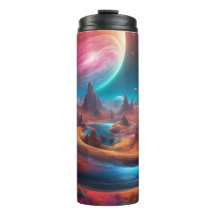 Tumbler térmico com design cósmico