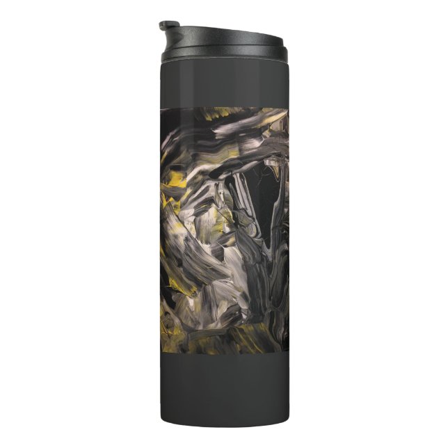 Garrafa Térmica Tumbler térmico com design de abstrato art (Rotação à direita)