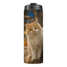 Tumbler Térmico com Design de Gato Bonito