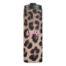 Garrafa Térmica Tumbler Térmico com Estampa Personalizada de Leopa