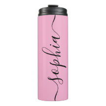 Tumbler Térmico com Nome Personalizado Roscas Pink