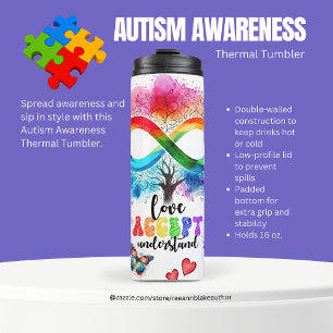 Garrafa Térmica Tumbler Térmico Conscientização do Autismo