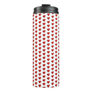Garrafa Térmica Tumbler Térmico Corações Vermelhos