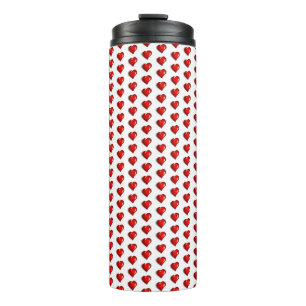 Garrafa Térmica Tumbler Térmico Corações Vermelhos