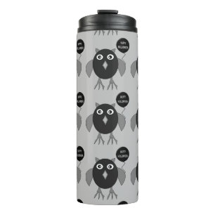 Garrafa Térmica Tumbler Térmico da Coruja do Halloween