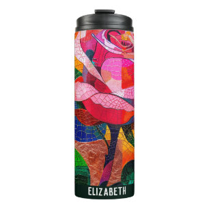 Garrafa Térmica Tumbler Térmico da Esposa Rosa de Jardim