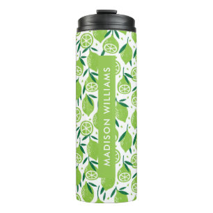 Garrafa Térmica Tumbler Térmico da Fruta do Monograma de Script
