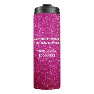 Garrafa Térmica Tumbler Térmico da Glitter - Caneca de viagem Pers