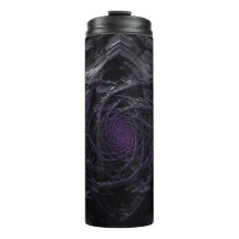 Tumbler Térmico Dark Vortex – Geometria Espiral da