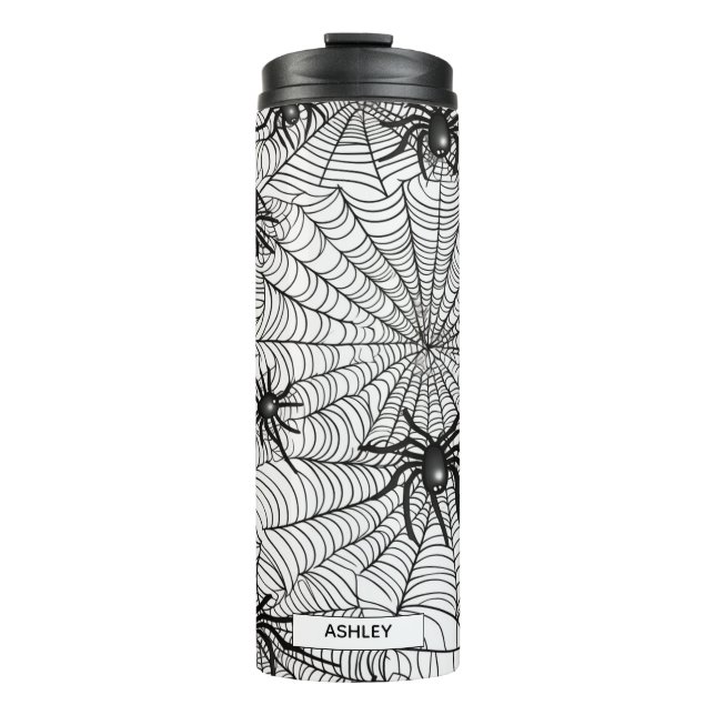 Garrafa Térmica Tumbler Térmico de Aranha do Halloween Personaliza (Frente)