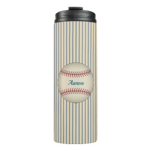 Garrafa Térmica Tumbler Térmico de Baseball Retroativo Personaliza
