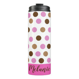 Garrafa Térmica Tumbler térmico de Bolinhas personalizada