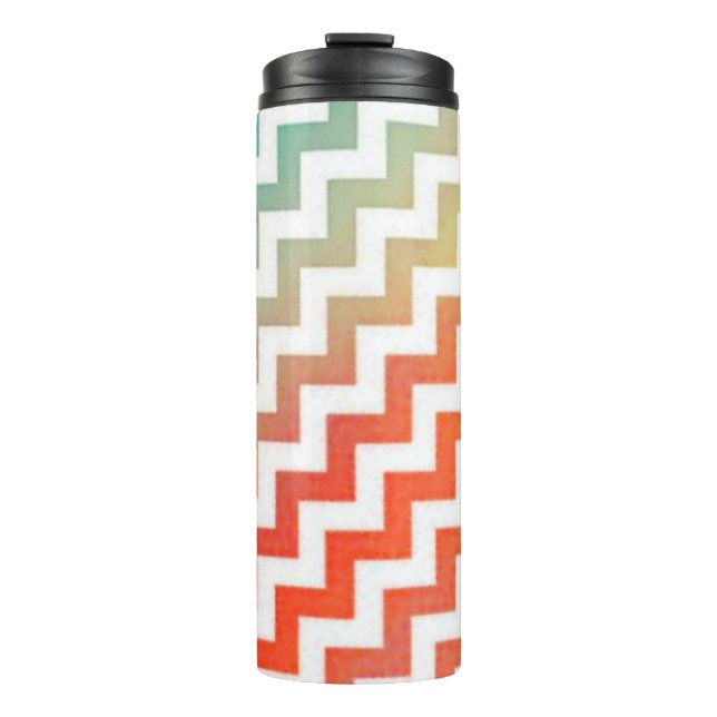 Garrafa Térmica Tumbler térmico de chevron pastel (Frente)