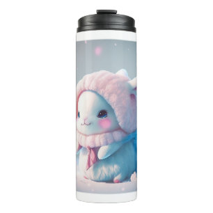 Garrafa Térmica Tumbler térmico de coelho de inverno