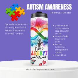 Garrafa Térmica Tumbler Térmico de Consciência Autismo