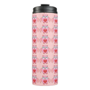 Garrafa Térmica Tumbler Térmico de Coração de Amor Rosa
