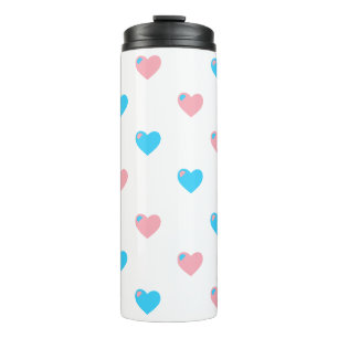 Garrafa Térmica Tumbler Térmico de Corações do Orgulho Trans