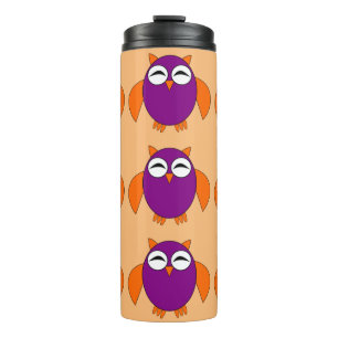 Garrafa Térmica Tumbler Térmico de Coruja de Halloween