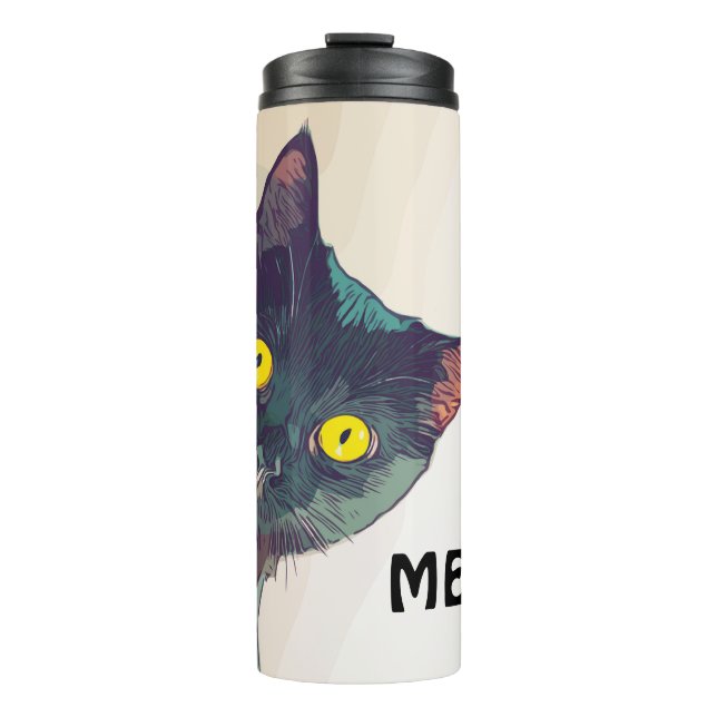Garrafa Térmica Tumbler Térmico de Design de Gato de Pico Bonito (Frente)