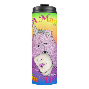 Garrafa Térmica Tumbler Térmico de Fluffin Mágico Unicorn