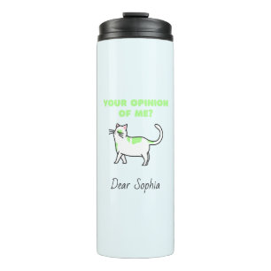 Garrafa Térmica Tumbler Térmico de Gato Azul Céu