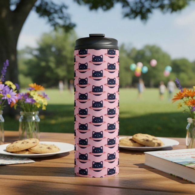 Garrafa Térmica Tumbler Térmico de Gato Planeta (Criador carregado)