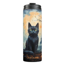Tumbler Térmico de Gato Preto e Cujo Canto Foi