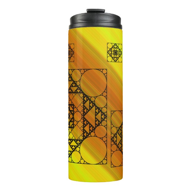 Garrafa Térmica Tumbler Térmico de Geometria Fractal (Frente)