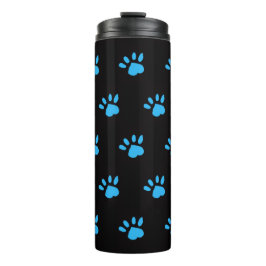 Garrafa Térmica Tumbler térmico de impressão de pata (preto e azul