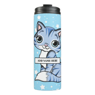 Garrafa Térmica Tumbler térmico de Kitten Personalizado