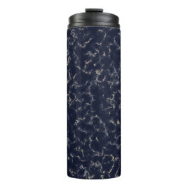 Garrafa Térmica Tumbler Térmico de Mármore Dourado Negro