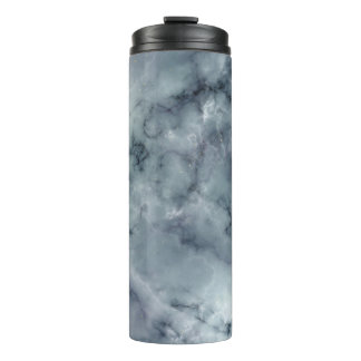 Garrafa Térmica Tumbler Térmico de Mármore Fumaça Dourado Preto Ci